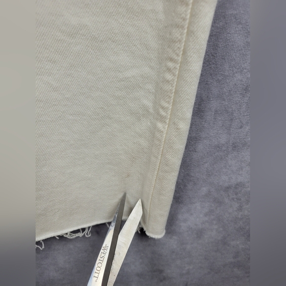 Zara Off White The Marine Straight High Rise Slim Fit Relaxed Leg Jeans Size 10 - Picture 9 of 13